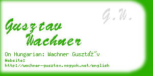 gusztav wachner business card